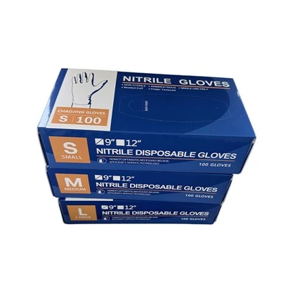 9-tollised sinised nitriilkindad, puudrivabad, 4,5 g